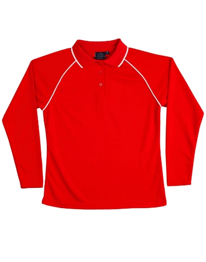 Picture of Winning Spirit, Ladies Cooldry Raglan L/S Polo